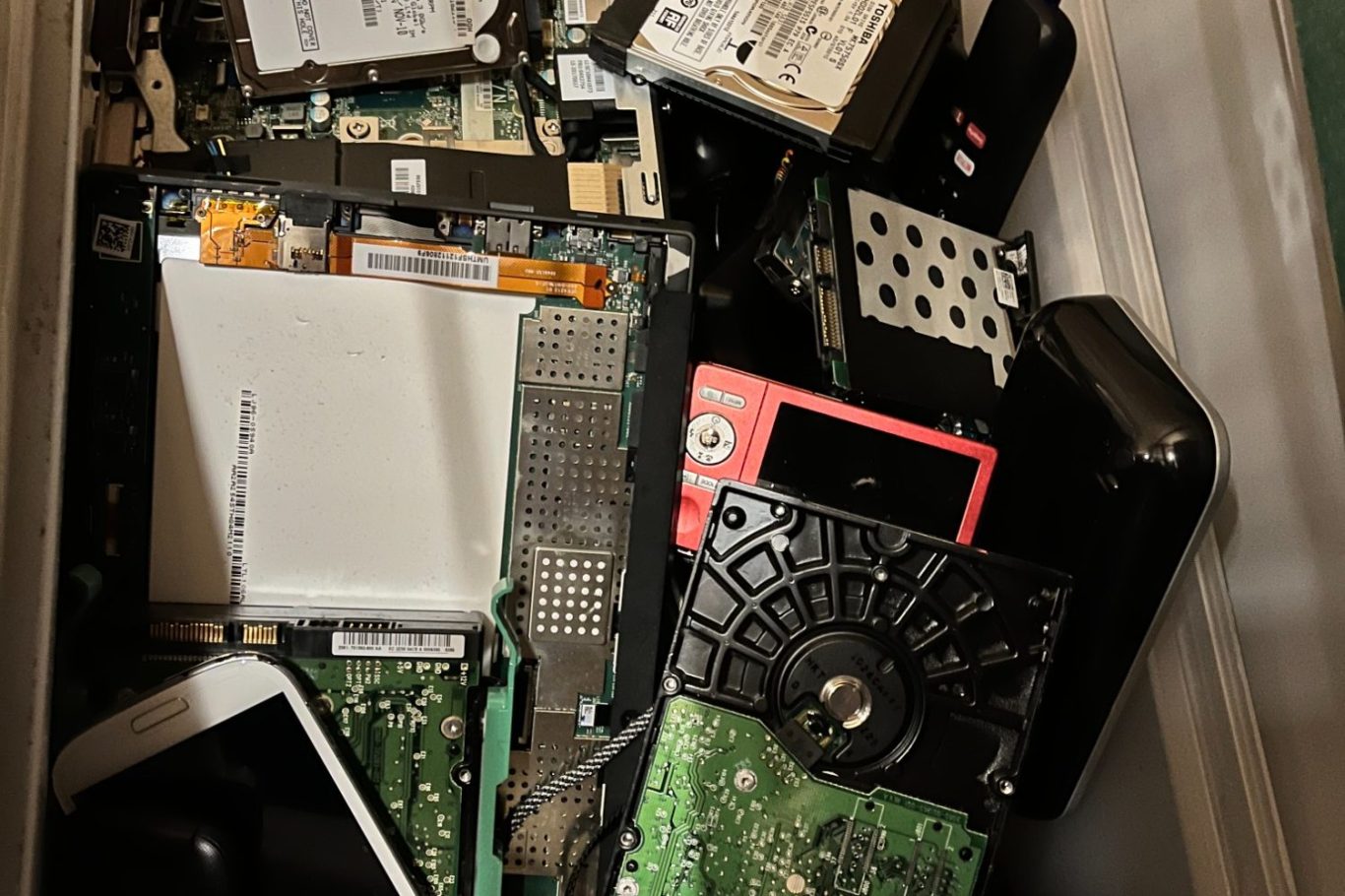 Shredded electronics